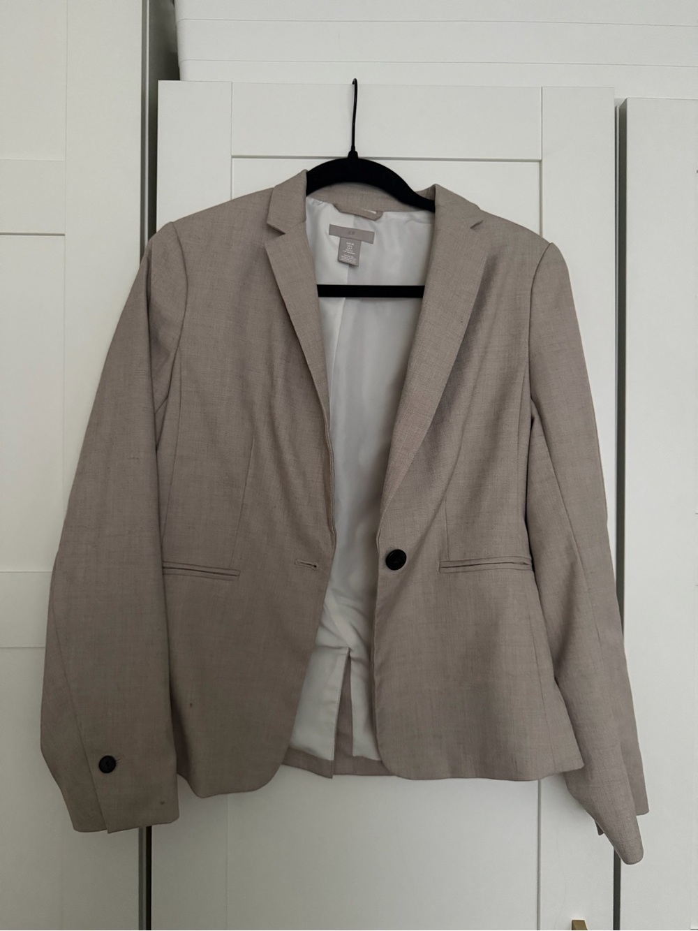 H&M Light Beige Tailored Blazer - Single Button